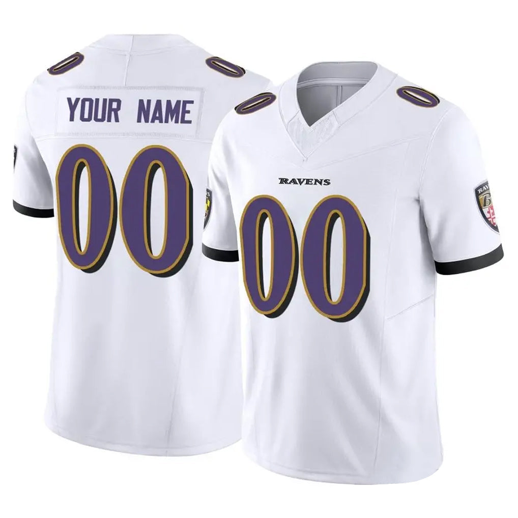 Odoa Custom B.Ravens White Vapor F.U.S.E. Limited Any Name & Numbers Stitched Jerseys