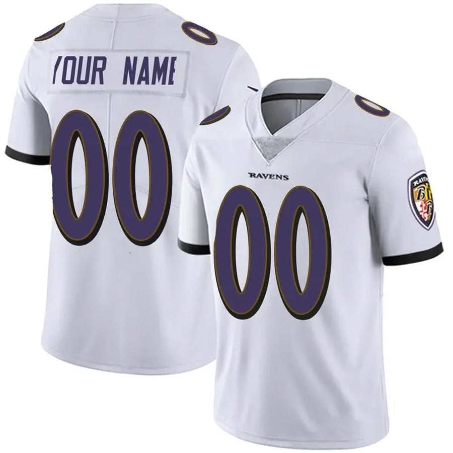 Odoa Custom B.Ravens White Vapor F.U.S.E. Limited Stitched Jerseys