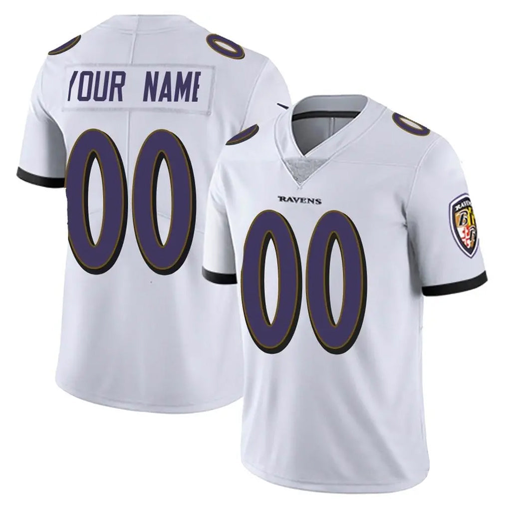 Odoa Custom B.Ravens White Vapor Untouchable Game Any Name & Numbers Stitched Jerseys