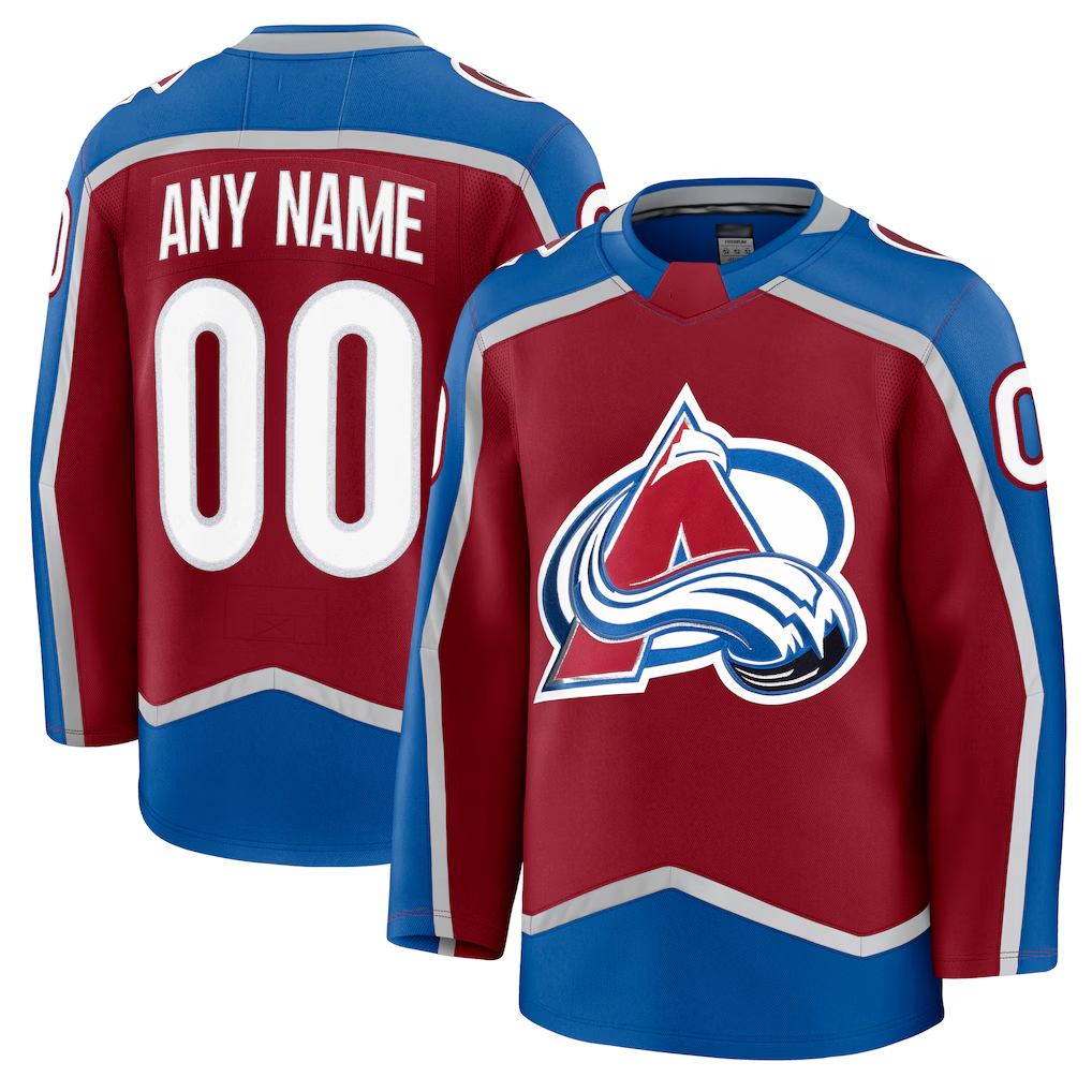 Odoa Custom C.Avalanche Burgundy Home Premium Jerseys
