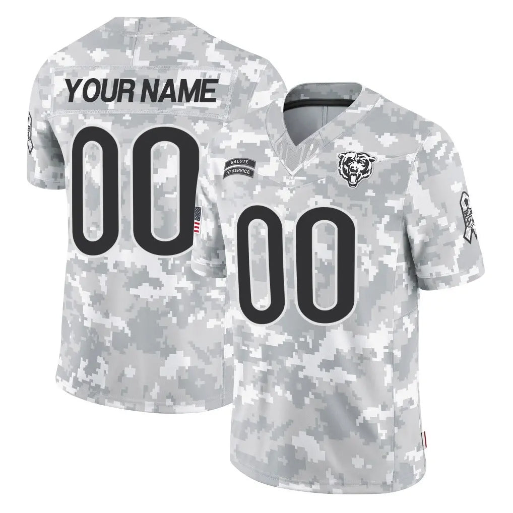 Odoa Custom C.Bears Arctic Camo Salute to Service Limited Any Name & Numbers Stitched Jerseys