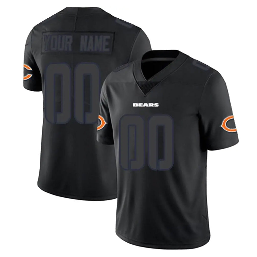 Odoa Custom C.Bears Black Impact Limited Game Any Name & Numbers Stitched Jerseys