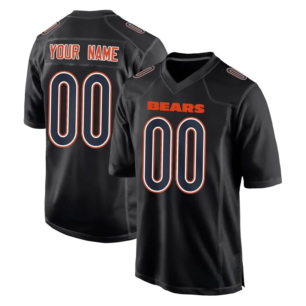 Odoa Custom C.Bears Carbon Black Fashion Game Any Name & Numbers Stitched Jerseys