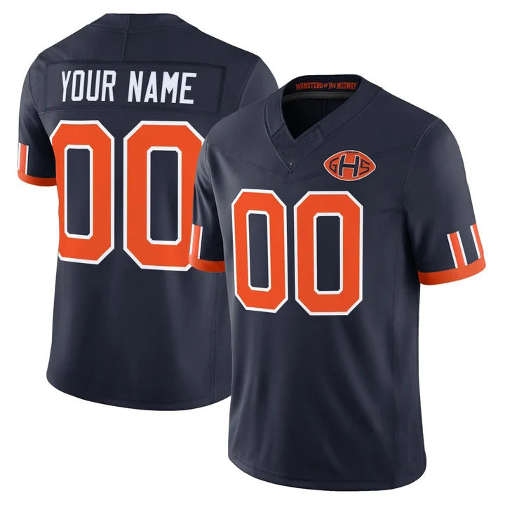 Odoa Custom C.Bears Navy Rivalries Jersey - All Stitched