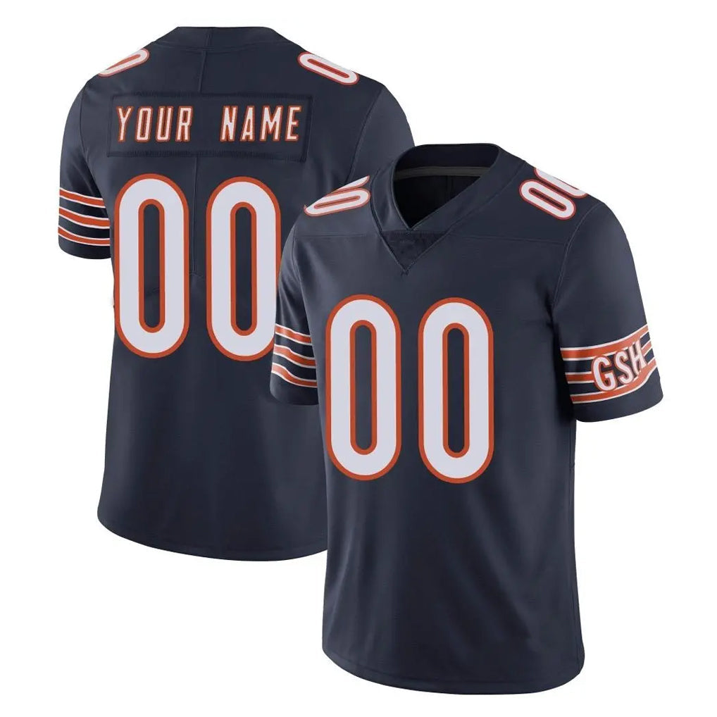 Odoa Custom C.Bears Navy Vapor Untouchable Limited Home Game Any Name & Numbers Stitched Jerseys