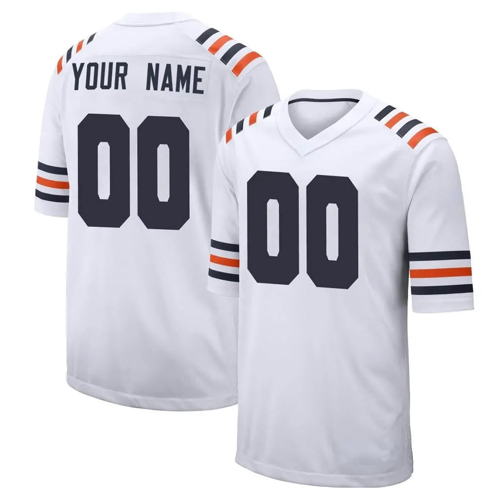 Odoa Custom C.Bears White Classic Home Game Any Name & Numbers Stitched Jerseys
