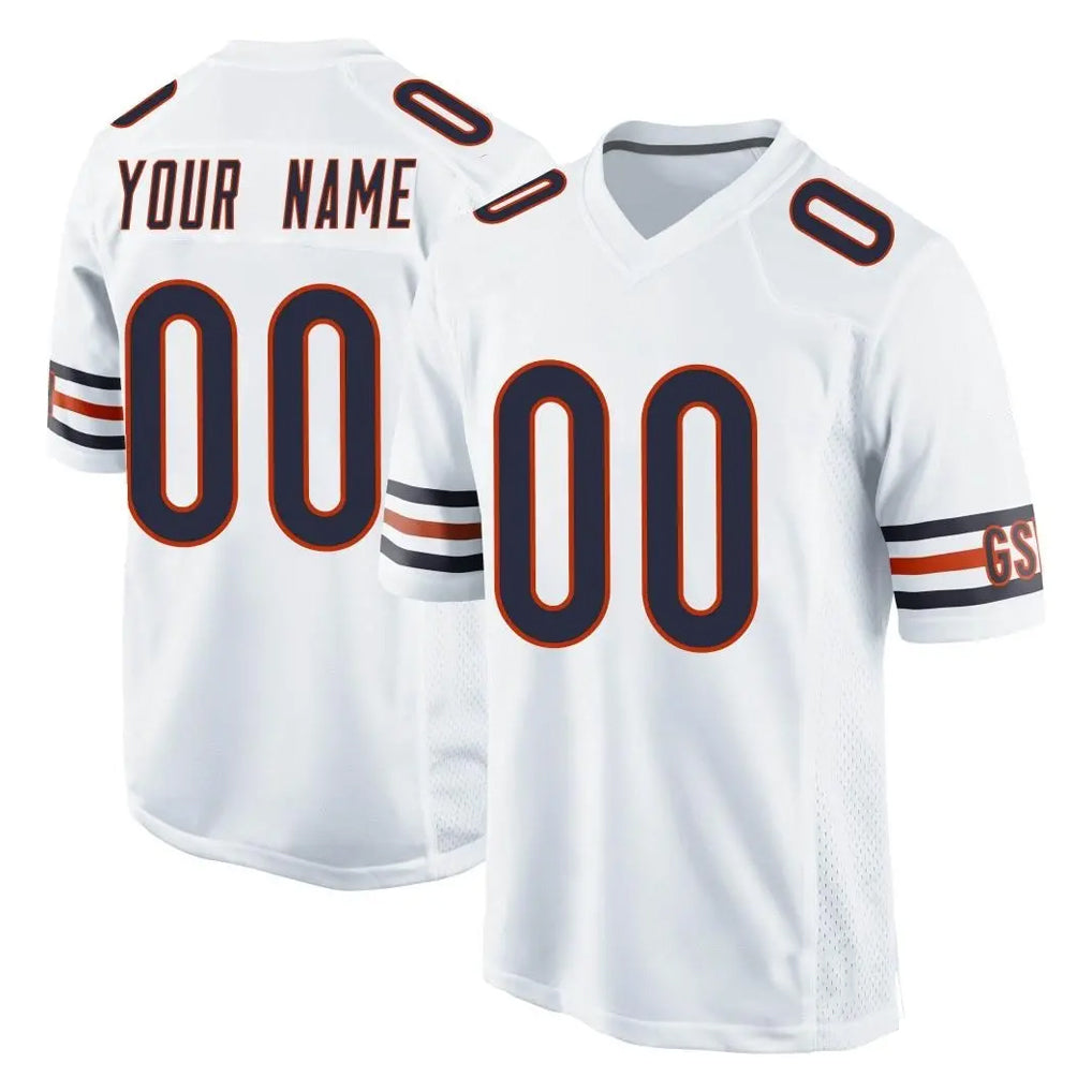 Odoa Custom C.Bears White Home Game Any Name & Numbers Stitched Jerseys