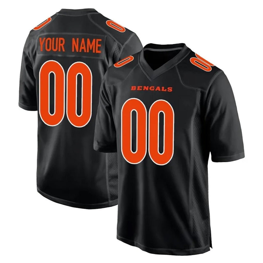 Odoa Custom C.Bengals Black Fashion Game Any Name & Numbers Stitched Jerseys