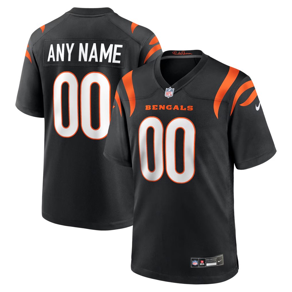 Odoa Custom C.Bengals Black Game Stitched Jerseys