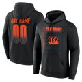 Odoa Custom C.Bengals Black Home Field Pop Personalized Name & Number Hoodie Stitched Jerseys