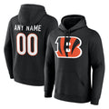 Odoa Custom C.Bengals Black Long Sleeve Hoodie Any Name & Numbers Stitched Jerseys