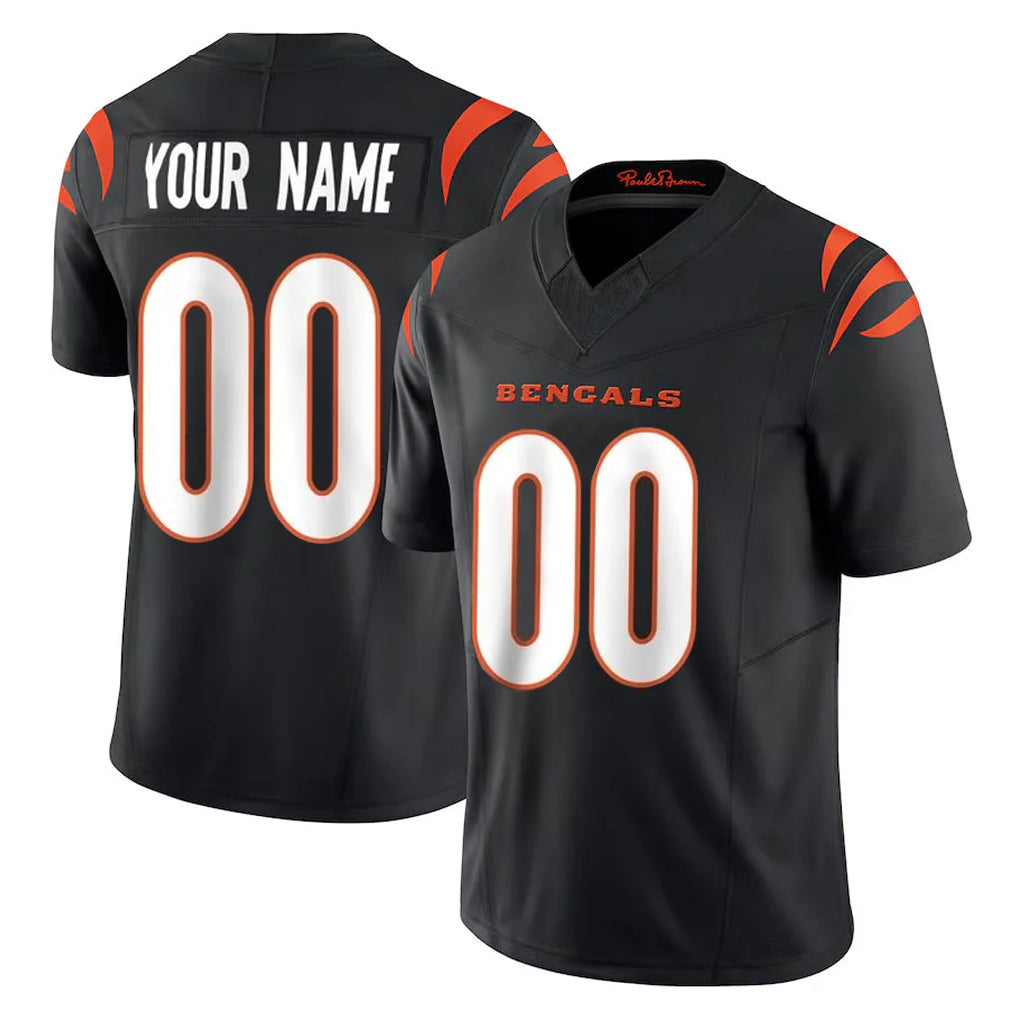 Odoa Custom C.Bengals Black Vapor F.U.S.E. Limited Home Game Any Name & Numbers Stitched Jerseys