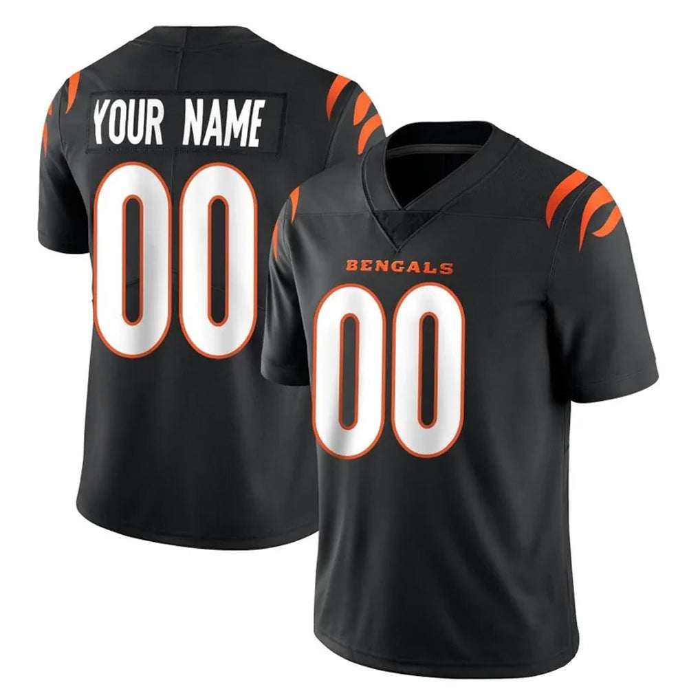 Odoa Custom C.Bengals Black Vapor Untouchable Limited Home Game Any Name & Numbers Stitched Jerseys