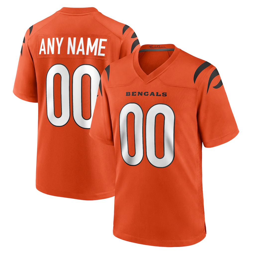 Odoa Custom C.Bengals Orange Alternate Game Stitched Jerseys