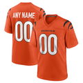 Odoa Custom C.Bengals Orange Alternate Game Stitched Jerseys