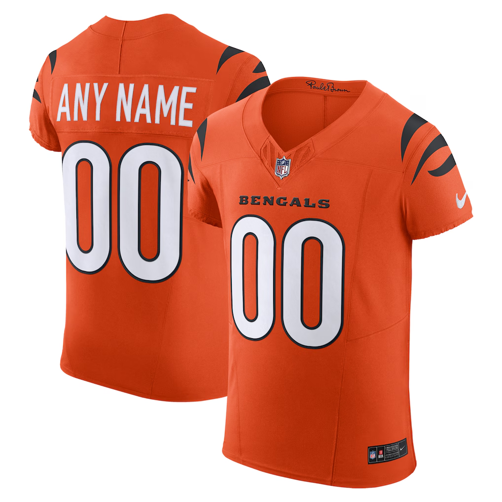 Odoa Custom C.Bengals Orange Alternate Vapor F.U.S.E. Elite Stitched Jerseys
