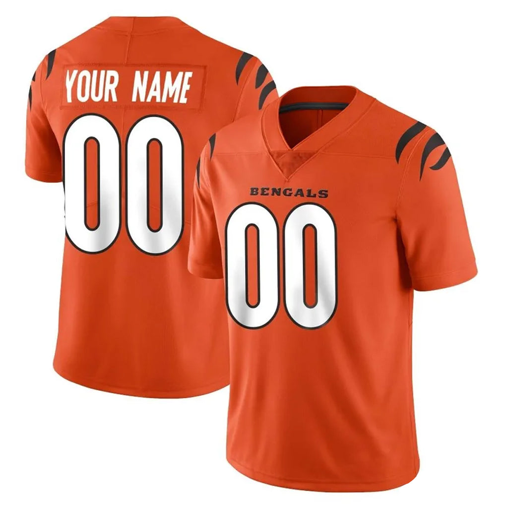 Odoa Custom C.Bengals Orange Vapor Untouchable Limited Home Game Any Name & Numbers Stitched Jerseys