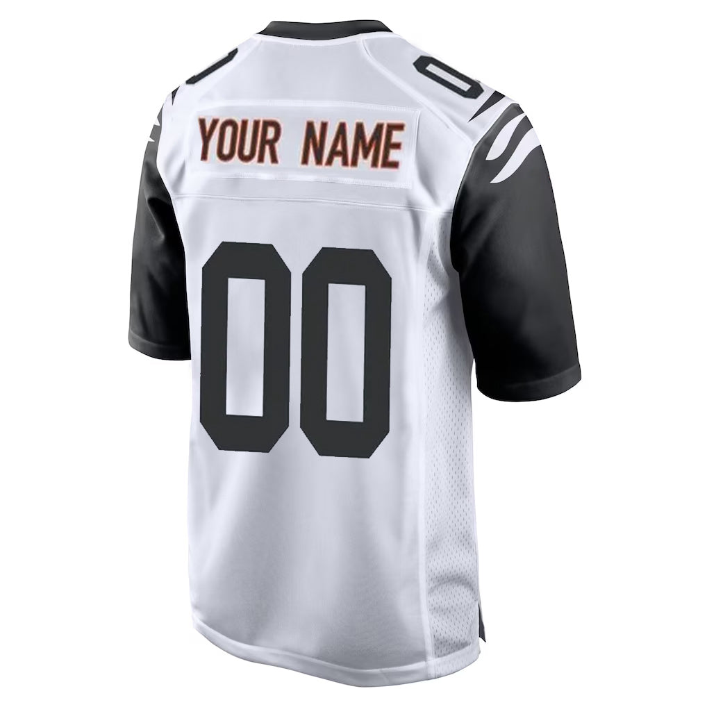 Odoa Custom C.Bengals White Alternate Home Game Any Name & Numbers Stitched Jerseys
