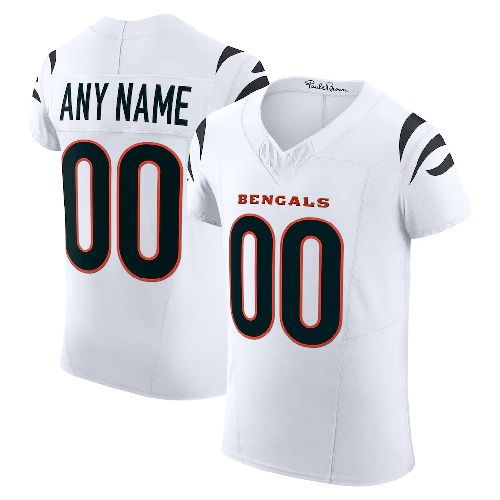 Odoa Custom C.Bengals White Vapor F.U.S.E. Elite Stitched Jerseys