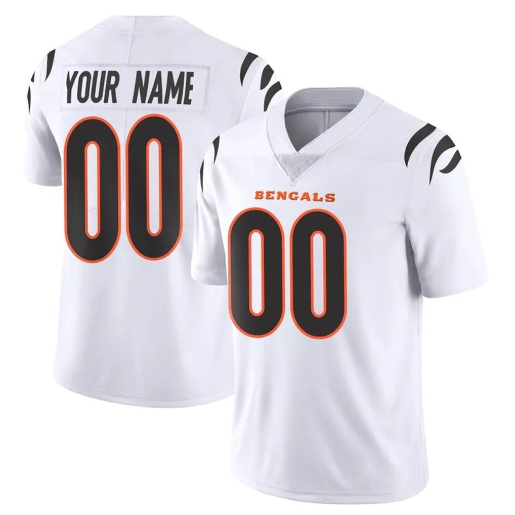 Odoa Custom C.Bengals White Vapor Untouchable Limited Home Game Any Name & Numbers Stitched Jerseys