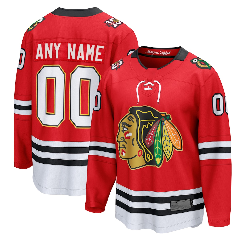 Odoa Custom C.Blackhawks Red Centennial Breakaway Jerseys