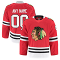Odoa Custom C.Blackhawks Red Home Authentic Pro Jerseys