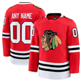 Odoa Custom C.Blackhawks Red Home Premium Jerseys