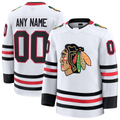 Odoa Custom C.Blackhawks White Away Premium Jerseys