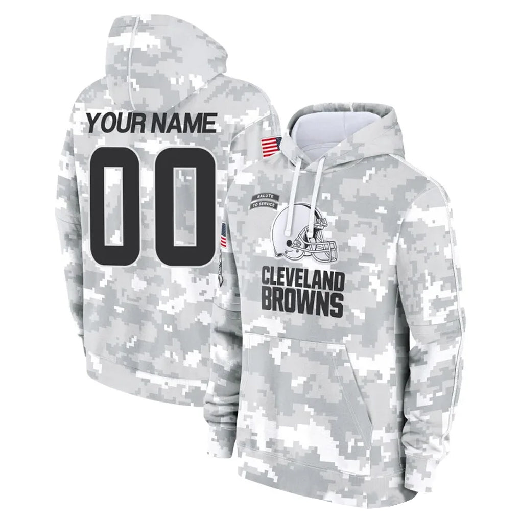 Odoa Custom C.Browns Arctic Camo Salute to Service Hoodies Limited Any Name & Numbers Stitched Jerseys