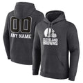 Odoa Custom C.Browns Charcoal Primetime Logo Hoodie Any Name & Numbers Stitched Jerseys