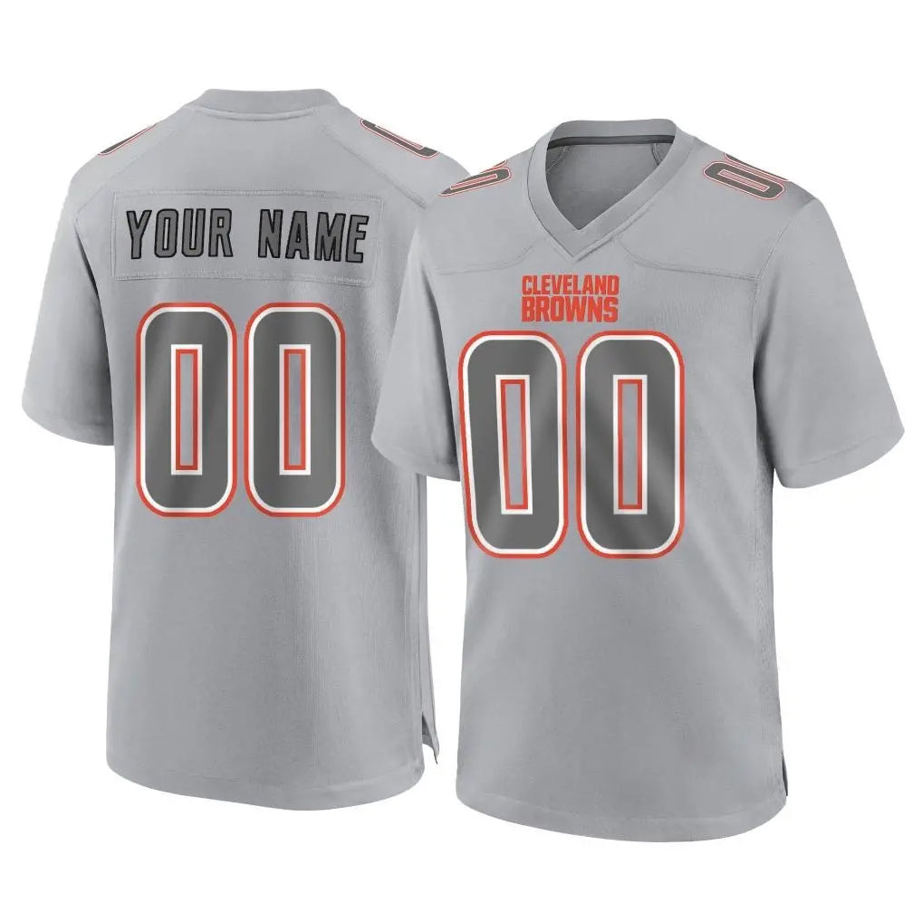 Odoa Custom C.Browns Gray Atmosphere Fashion Game Any Name & Numbers Stitched Jerseys