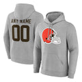 Odoa Custom C.Browns Gray Salute to Service Pullover Hoodie Limited Any Name & Numbers Stitched Jerseys