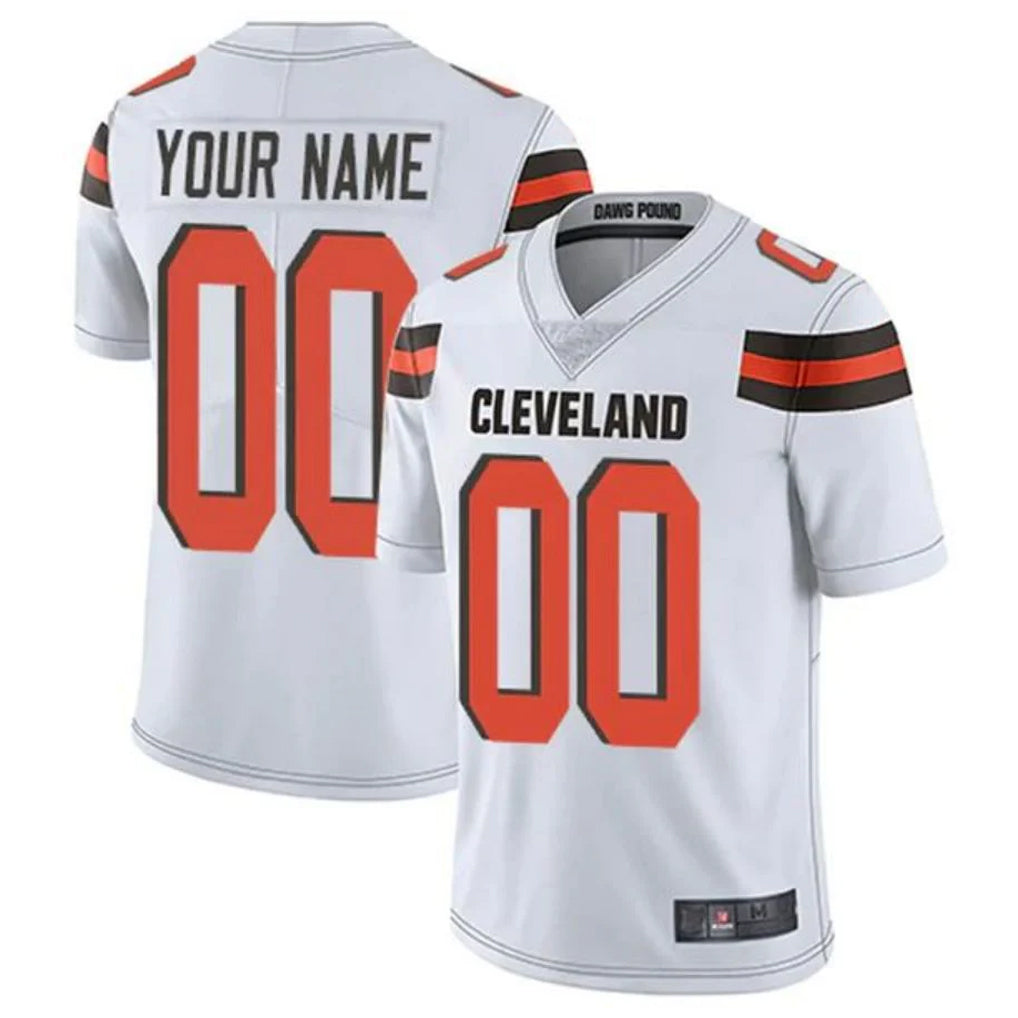 Odoa Custom C.Browns White Alternate Vapor Untouchable Limited Home Game Any Name & Numbers Stitched Jerseys