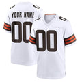 Odoa Custom C.Browns White Home Game Any Name & Numbers Stitched Jerseys