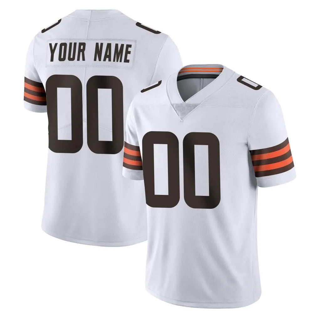 Odoa Custom C.Browns White Vapor Untouchable Limited Home Game Any Name & Numbers Stitched Jerseys