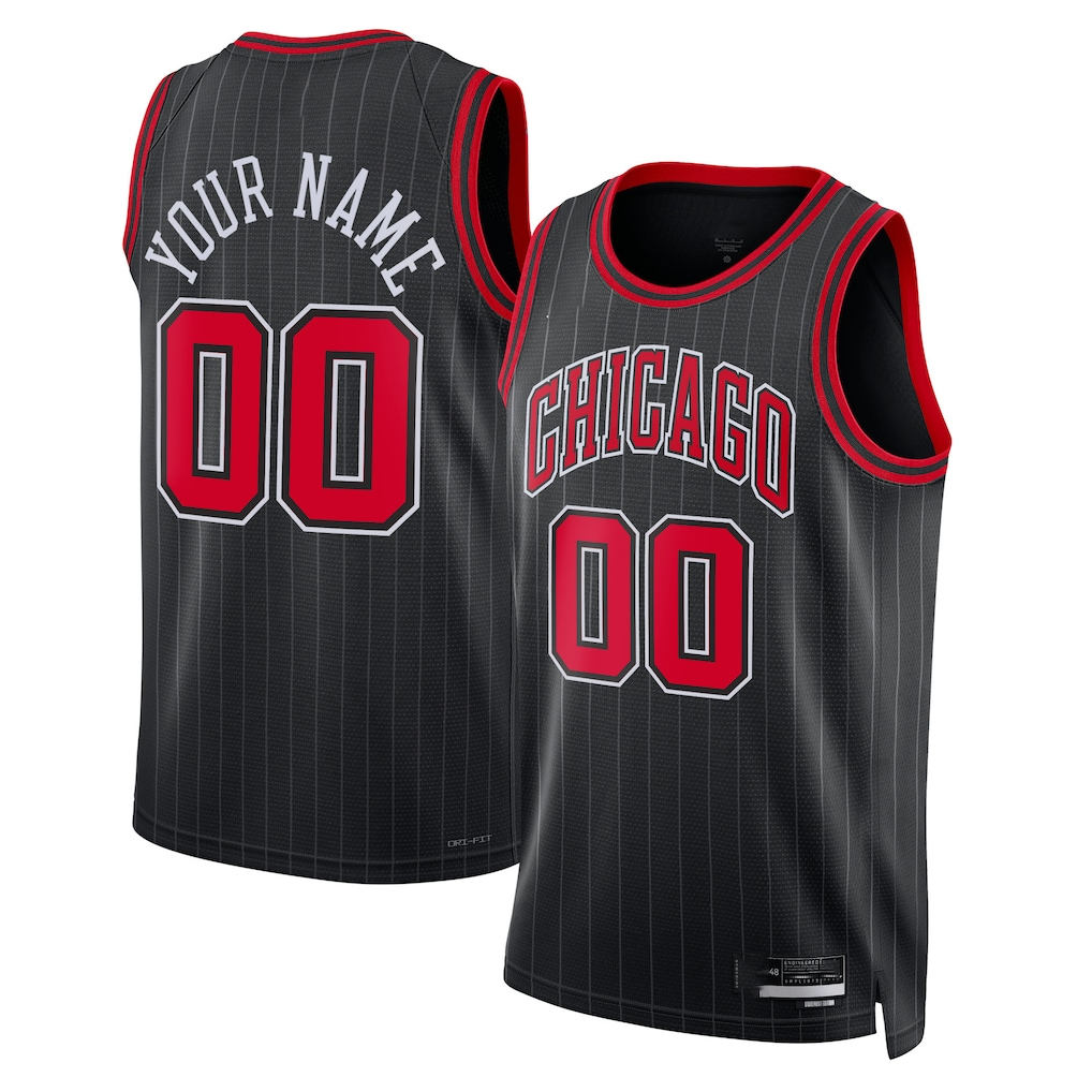 Odoa Custom C.Bulls Black 202223 Swingman Jerseys - Statement Edition