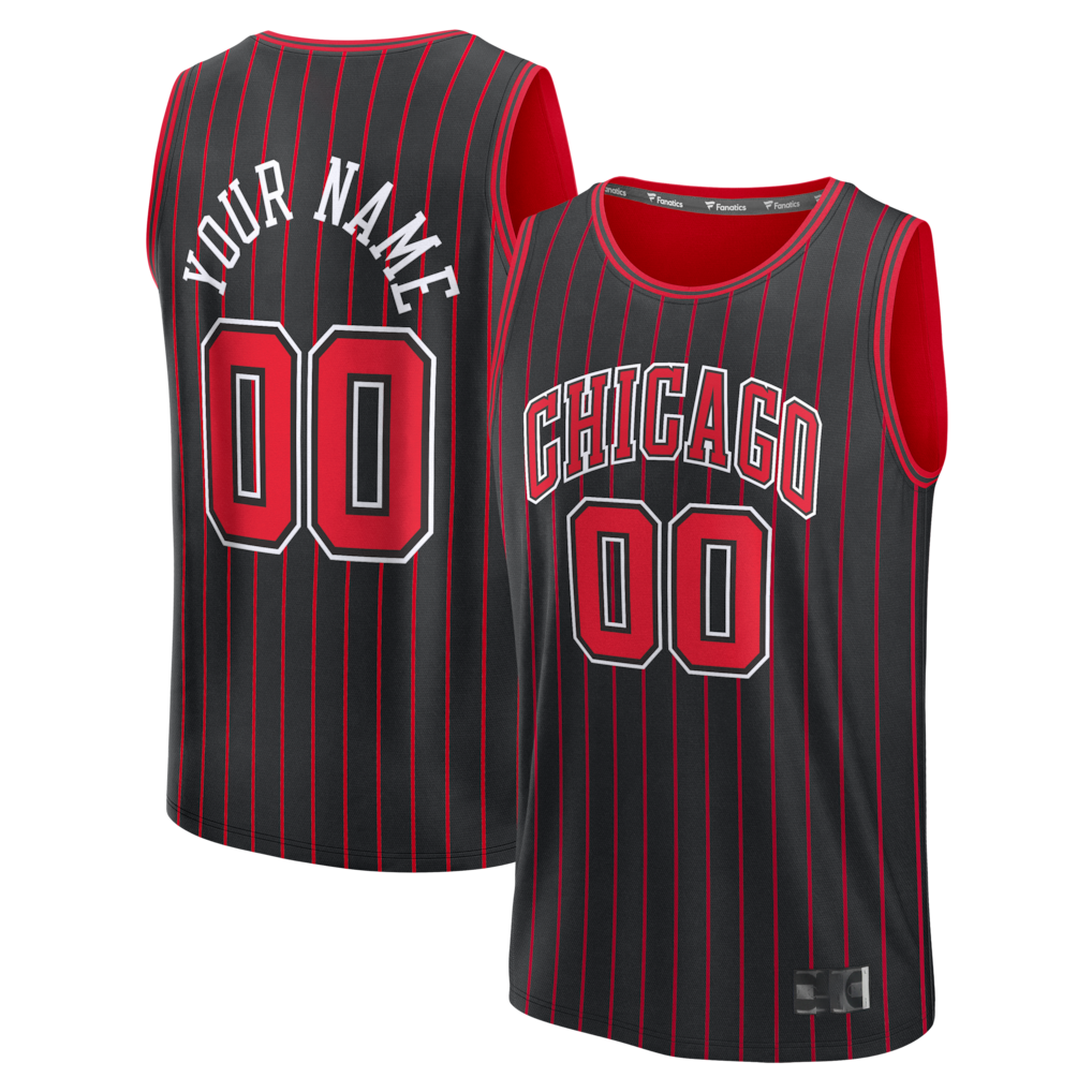 Odoa Custom C.Bulls Black Fast Break Jerseys - Icon Edition