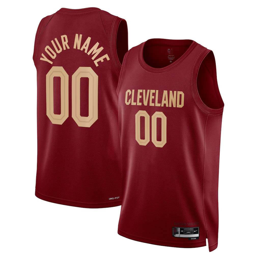 Odoa Custom C.Cavaliers Burgundy Swingman Jerseys - Icon Edition