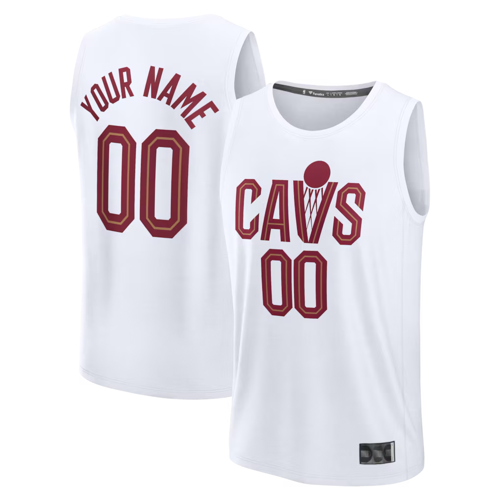 Odoa Custom C.Cavaliers White Fast Break Jerseys - Icon Edition
