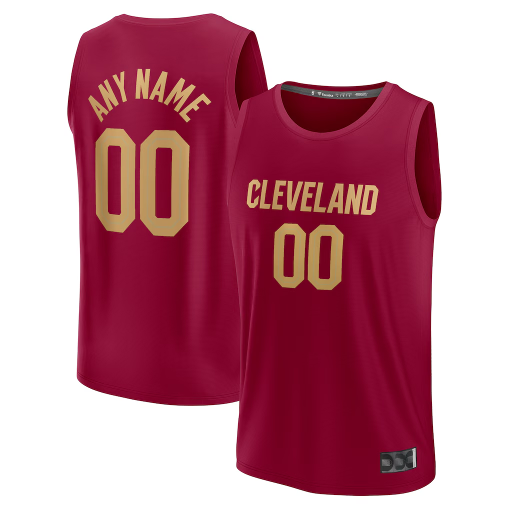 Odoa Custom C.Cavaliers  Wine Fast Break Jerseys - Icon Edition