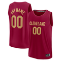 Odoa Custom C.Cavaliers  Wine Fast Break Jerseys - Icon Edition