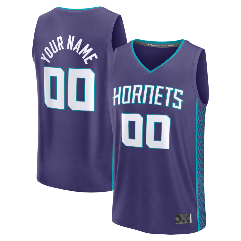 Odoa Custom C.Hornets Purple Fast Break Jerseys - Icon Edition