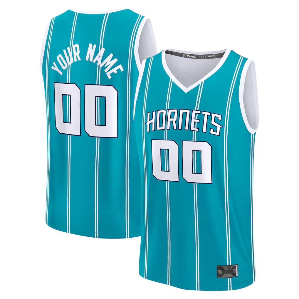 Odoa Custom C.Hornets Teal Fast Break Jerseys - Icon Edition