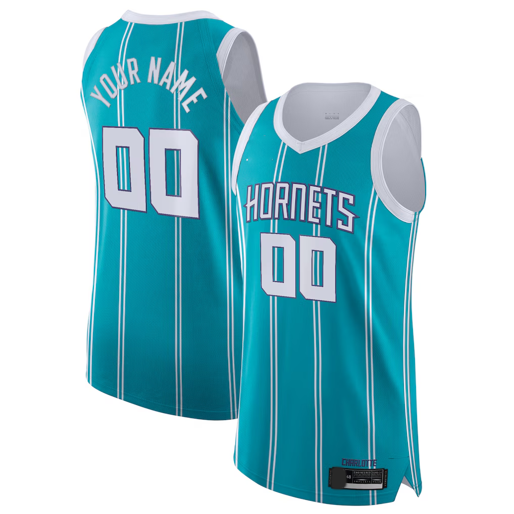 Odoa Custom C.Hornets  Teal 202021 Authentic Jerseys - Icon Edition