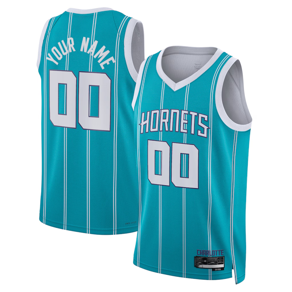 Odoa Custom C.Hornets  Teal Swingman Jerseys - Icon Edition