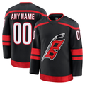 Odoa Custom C.Hurricanes Black Home Premium Stitched Jerseys