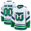Odoa Custom C.Hurricanes White Throwback Premium Stitched Jerseys