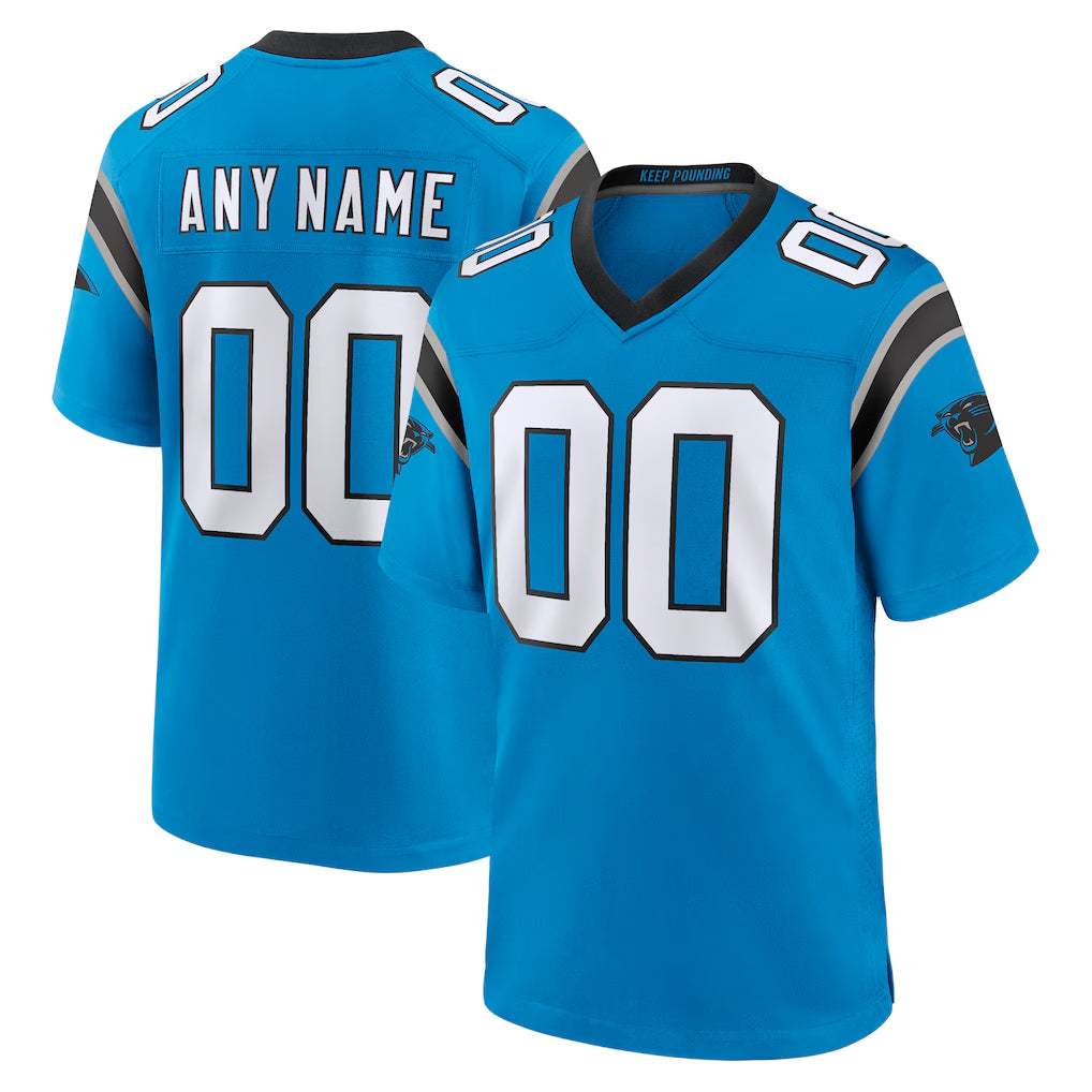 Odoa Custom C.Panthers Blue Home Game Any Name & Numbers Stitched Jerseys