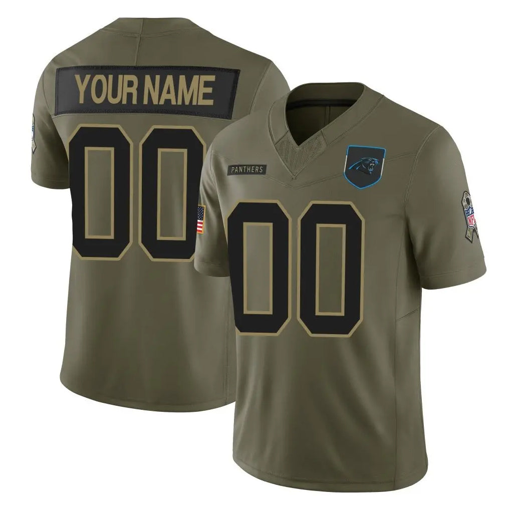 Odoa Custom C.Panthers Olive 2025 Salute to Service Limited Home Game Any Name & Numbers Stitched Jerseys