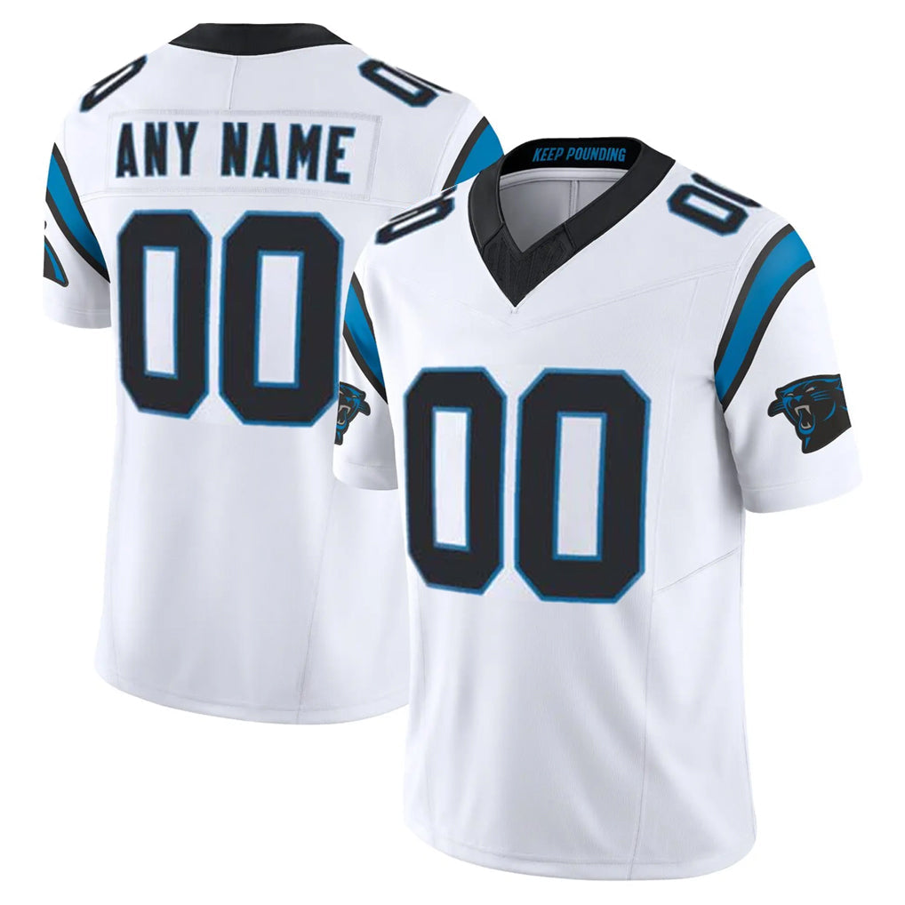 Odoa Custom C.Panthers White Vapor F.U.S.E. Limited Home Game Any Name & Numbers Stitched Jerseys